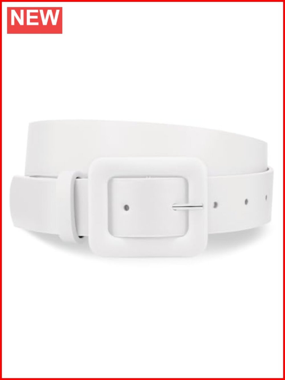 Faux Leather Women Belt Square Buckle Adjustable Waist Belt for Jeans Dresses